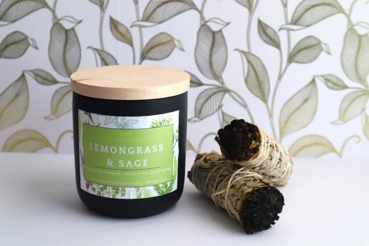 Lemongrass & Sage Ceramic Candle