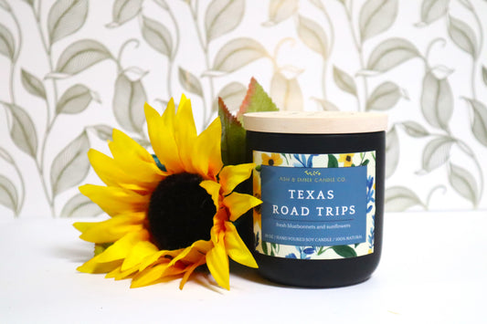 Texas Road Trips Ceramic Candle