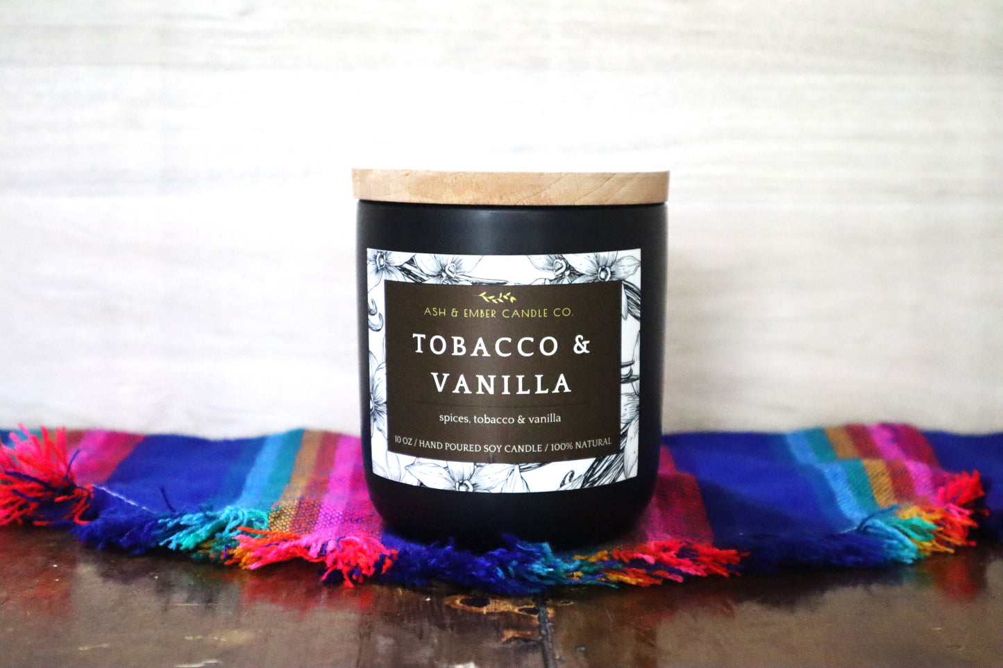 Tobacco & Vanilla Ceramic Candle