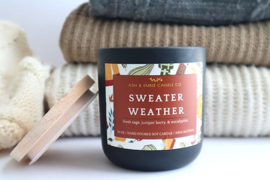 Sweater Weather Ceramic Candle