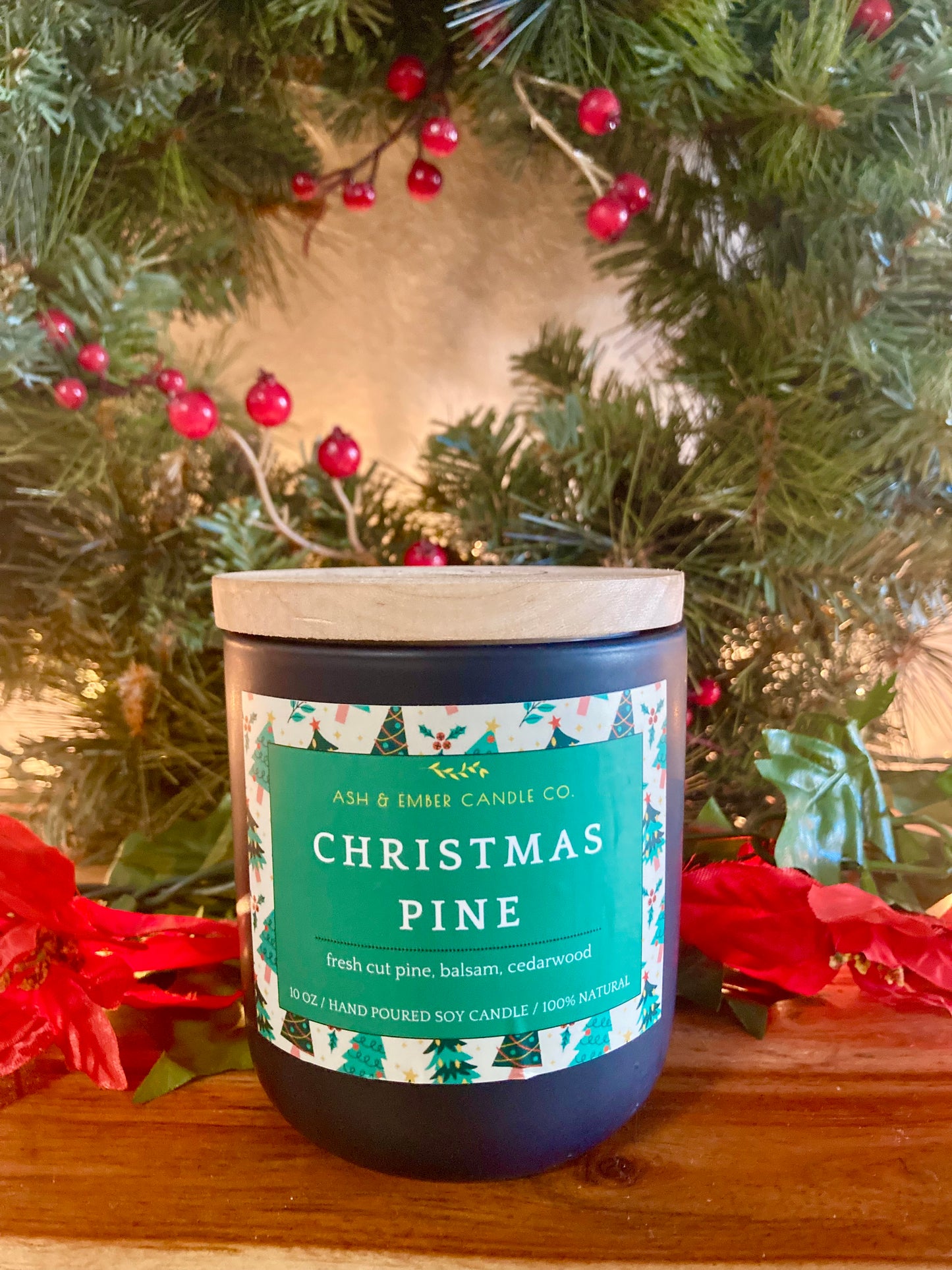 Christmas Pine Ceramic Candle