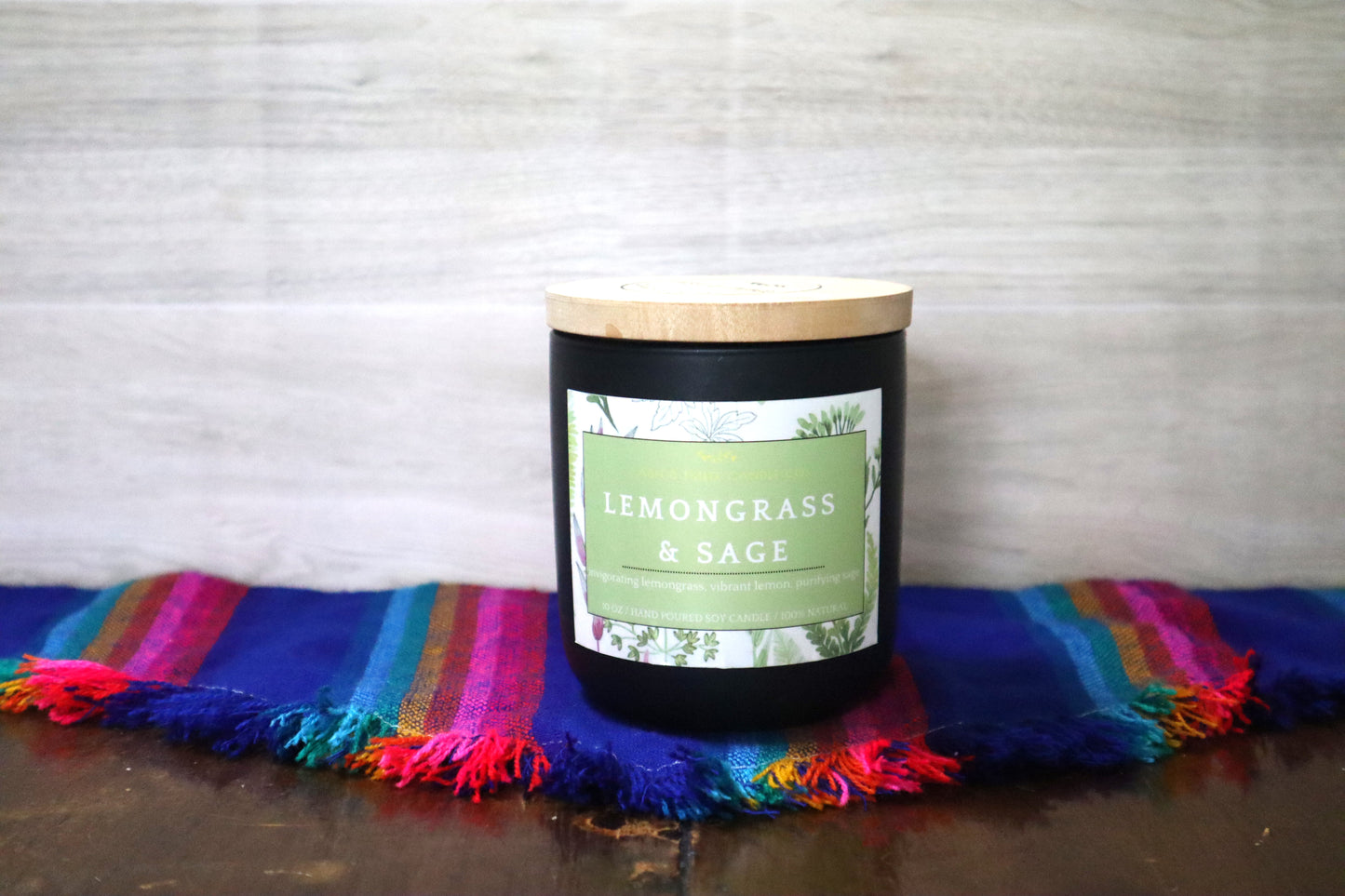Lemongrass & Sage Ceramic Candle